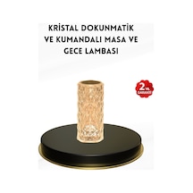 Kristal Tasarımlı Rgb Led Gece Lambası Kumandalı, Renk Değiştiren Dekoratif Işık Çok Renkli