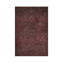Kartela Halı Paisley Halı Kaymaz Taban Makinede Yıkanabilir Halı Bordo - 160 X 240 Cm