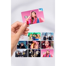 Blackpink Kpop K-pop Kart Kaplama Yapışkanlı Folyo Sticker 8 Adet Çok Renkli