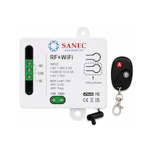 Akıllı Wifi + Rf 433mhz Tek Kanallı 10a Röle Modülü - Rf Kumanda Dahil Set Tuya, Alexa, Google Asistan Destekli