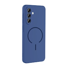Kilifone - Galaxy A56 Uyumlu Kılıf Magsafe Özellikli Meta Kapak - Lacivert - T40557