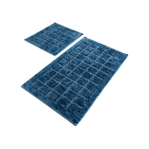 Chilai Home Jean Cotton Estoril Mavi 2 Li Set Banyo Halısı