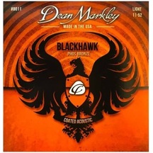 Dean Markley 8011 Blackhawk Akustik Gitar Teli Seti Profesyonel - 11-52 Coated Fosfor Bronz, Korumalı Mikro-kaplama Teknolojisi, Paslanmaya Dayanıklı Parlak Ton Ölçüler: 0.011 - 0.052 İnç Takım