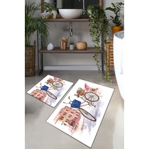 DANCE STREET DJT 2 LI SET Banyo Halısı Banyo Paspası Çok Renkli