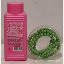 RoseCity Sentetik Gülsuyu 380ml Alana RoseCity Gül Kokulu 99lü Açık Yeşil Namaz Tesbih Hediye