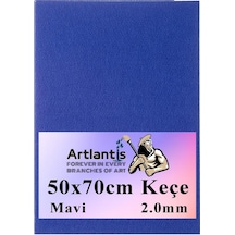 Mavi Keçe 50 x 70 CM 2.0 MM 1 Adet Renkli Hobi Keçesi Elişi Keçesi Anasınıfı Kreş Okul Öncesi