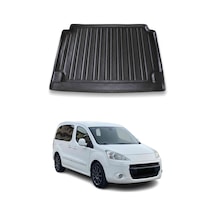Peugeot Partner Tepee Van 2008-2019 Arası Uyumlu Araca Özel Kauçuk Bagaj Havuzu Siyah Koltuklu İçin