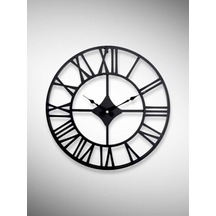 Dm30 Serisi Roma Rakamlı Metal Duvar Saati Siyah 30 Cm 0240-keçe-şekilli-48cm