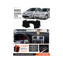 Toyota Avensis T270 2009-2015 Uyumlu Torpido Örtüsü, Torpido Kılıfı - Siyah - To004