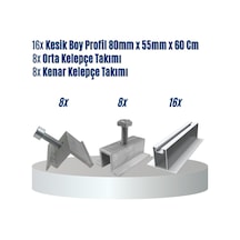 6 Panelli Trapez - Sandviç - Ahşap Çatı Üzeri Solar Montaj Seti