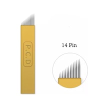 PCD 14F Pin Pcd Kalıcı Makyaj Microblading İğnesi 10 Adet