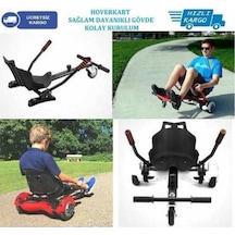 Hoverkart Elektrikli Kaykay Koltuk Smart Scooter Hovercard Aparat Siyah