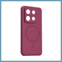 Bezos Redmi Note 13 5g Mika Pc Magsafe Kapak - Bordo Mbt06