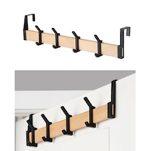 Nwood N-as 01 Masif Ahşap Organik Kapı Arkası Elbise Askısı Ahşap