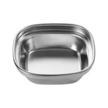 Metal Gümüş Renk Barbekü, Sos Tabağı - Sos, Reçel, Bal, Kaymak Kasesi, Tekli - 8x8x2,5 Cm - 1 Adet Çok Renkli