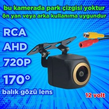 Ahd 720p 170 Derece Balık Gözü Lens Araç Kamerası 12 Volt