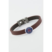 Bordo - 355 - Renkli Suni - Glblseme - Deri Bileklik-bordo