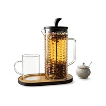 Deinhaus Boncuk Desenli Plastik French Press Hafif & Dayanıklı Çay Ve Kahve Demleme Aparatı Çok Renkli