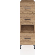 Kronos Dolap Tek Raflı 3 Çekmeceli 44x59x134 Çam-çam Çam