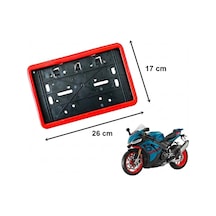 Çerçeveli Dikdörtgen Plakalık Plaka Altlığı Kırmızı 26x17cm 1 Adet