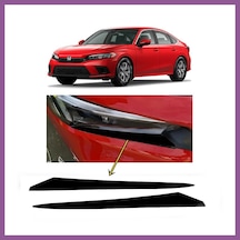 Bezos Honda Civic Fe1 2022 Ve Sonrası Far Altı Kaşı Çıtası Piyano Black 2 Parça Rengaren