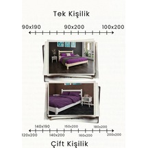 Natura Masif Ahşap Karyola Vernik 90x190