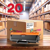 Hp Laser Mfp 138p Uyumlu  Toner Çipli W1106x 20'li 2.500 Sayfa Yüksek Kapasite