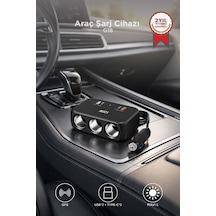 Delux Serisi Sürücü Yardımcı Seyahat Araç Şarj Cihazı Çakmaklık Girişli 120w G18 Siyah Qc4.0