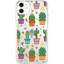 Apple Uyumlu iPhone 11 İle 1mm Slim Fit Water Color 4 Baskılı Şeffaf Kılıf Şeffaf