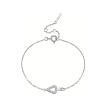 Brezza Lusso JewelryMinimalist Üçgen Baget Detaylı 925 Ayar Kadın Gümüş Bileklik Gümüş