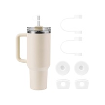 Ayrex Linsaner Stanley Bardak Aksesuarları İle Uyumlu Silikon Hasır Toppers 2,0, 30 Oz / 40 Oz Şeffaf Hasır Kapaklı Genel