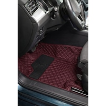 Hyundaı Accent Admıre 2003-2006 Bordo Renk 8d Diamond Premium Havuzlu Deri Oto Paspas