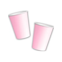 Makaron Karton Bardak. 8 Adet - Pembe