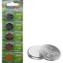 5 Adet 2430 Cr2430 Dl2430 3v Poundmax Lityum Düğme Pil, Uzun Raf Ömrü, Küçük Elektronik Cihazlar İçin Uzaktan Kumandalar, Teraziler, Akıllı Ev Cihazları, Ölçüm Cihazları Ve Hesap Makineleri