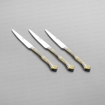 Nehir Lalezar Altın 6 Adet Pasta Bıçak Takımı Gümüş