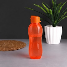 Büyük Boy Kapaklı Su Matarası 1000 Ml, Şeffaf Plastik Sporcu Su Şişesi, Bpa İçermez, Mavi Turuncu Siyah Mor Ren Çok Renkli