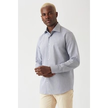 Bisse Erkek Regular Fit Uzun Kollu Klasik Gömlek LACİ GM22K222035_D39 Lacivert