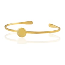 Kadir Jewellery Zirkon Taşlı Ayarlanabilir 22 Ayar Altın Kaplama Bilezik Sarı