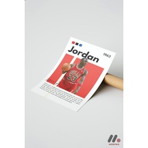 Michael Jordan Basketbol Posteri, Çerçevesiz Yüksek Kalite Duvar Afişi - Spor Severlere Hediye