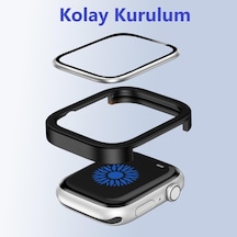 Seri 9 8 7 45mm Plastik Çerçeve Watch Ekran Koruyucu Kırılmaz Cam Yüksek Hassasiyetli Tam Kaplayan Apple Watch 9 8 7 İle Uyumlu Çok Renkli