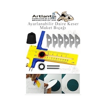 Daire Keser Maket Bıçağı Ayarlanabilir 11 Parça 1 Paket Yüksek Kaliteli Pvc Hassas Daire Kesici Kesme Pusula 15cm