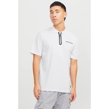 Jack & Jones Erkek Polo Yaka T Shirt 12273127 Beyaz-siyah Beyaz-siyah