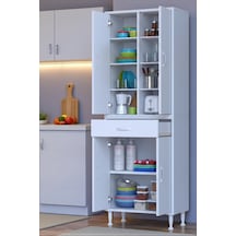 Eliusta Nexa Modüler Dolap 70 Cm Banyo/mutfak Dolabı Extra Kullanım Alanlı 70x173x32,5 Cm Beyaz Dolap Beyaz