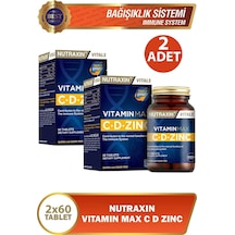 Nutraxin Vitamin Max C + D Zinc 60 Tablet 2 Adet