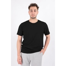Cazador B.yaka K.kol Erkek T-shirt 4153 Siyah 001