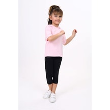 Toontoy Kids Toontoy Kız Çocuk Baskılı Kapüşonlu Kısa Kollu Tişört Fusya