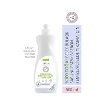 INCIA %100 Doğal Bebek Bulaşık Sabunu Bitkisel Emzik Biberon Temizleyici Vegan 500 ml
