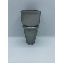 Karakoçaksesuar Plastik, Star 13,5X6,5 Cm Gümüş Koltuk,Baza,Mobilya Ayağı (4 Adet