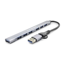 Lb Usb 3.0 &amp Type-c Hub 7 Port - Gri Hdx7857