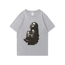 Flood Of Style Mizah Aşk Deluxe S-sade Dünya Turu T Shirt Erkek Kadın Artı Boyutu Vintage Kısa Kollu Gri